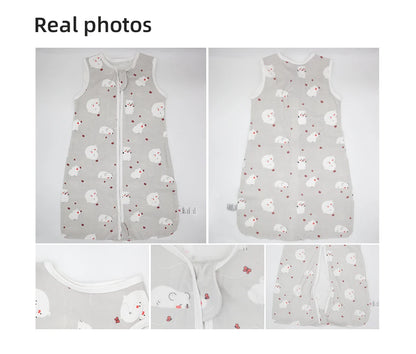 Baby Sleeping Bag Summer Thin Baby Sleepsack Kids Sleepwear Anti-Kick Blanket 3-18Months Stars Sky Cartoon Print 100% Cotton