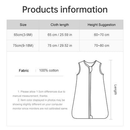 Baby Sleeping Bag Summer Thin Baby Sleepsack Kids Sleepwear Anti-Kick Blanket 3-18Months Stars Sky Cartoon Print 100% Cotton