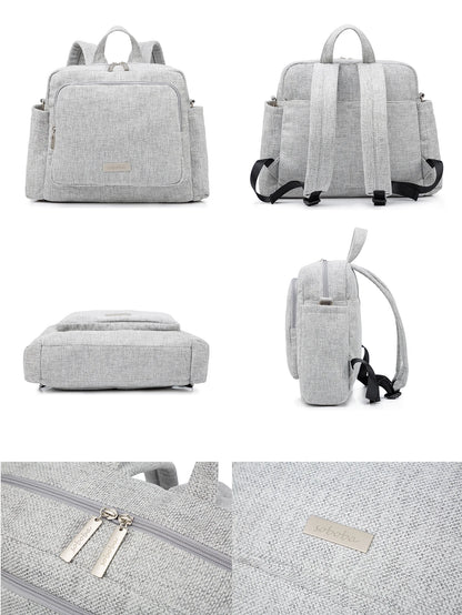 Soboba 2023 New Diaper Bags for Mother Waterproof Large Capacity Solid Polyester Diaper Backpacks Travel Bag for Newborn Baby